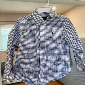 Polo by Ralph Lauren Kids Navy and White Plaid Shirt